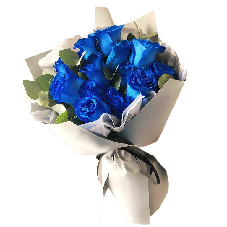 Ramo rosas azules - Florería Dilo con Flores