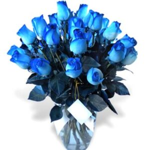 florero_ rosas azules